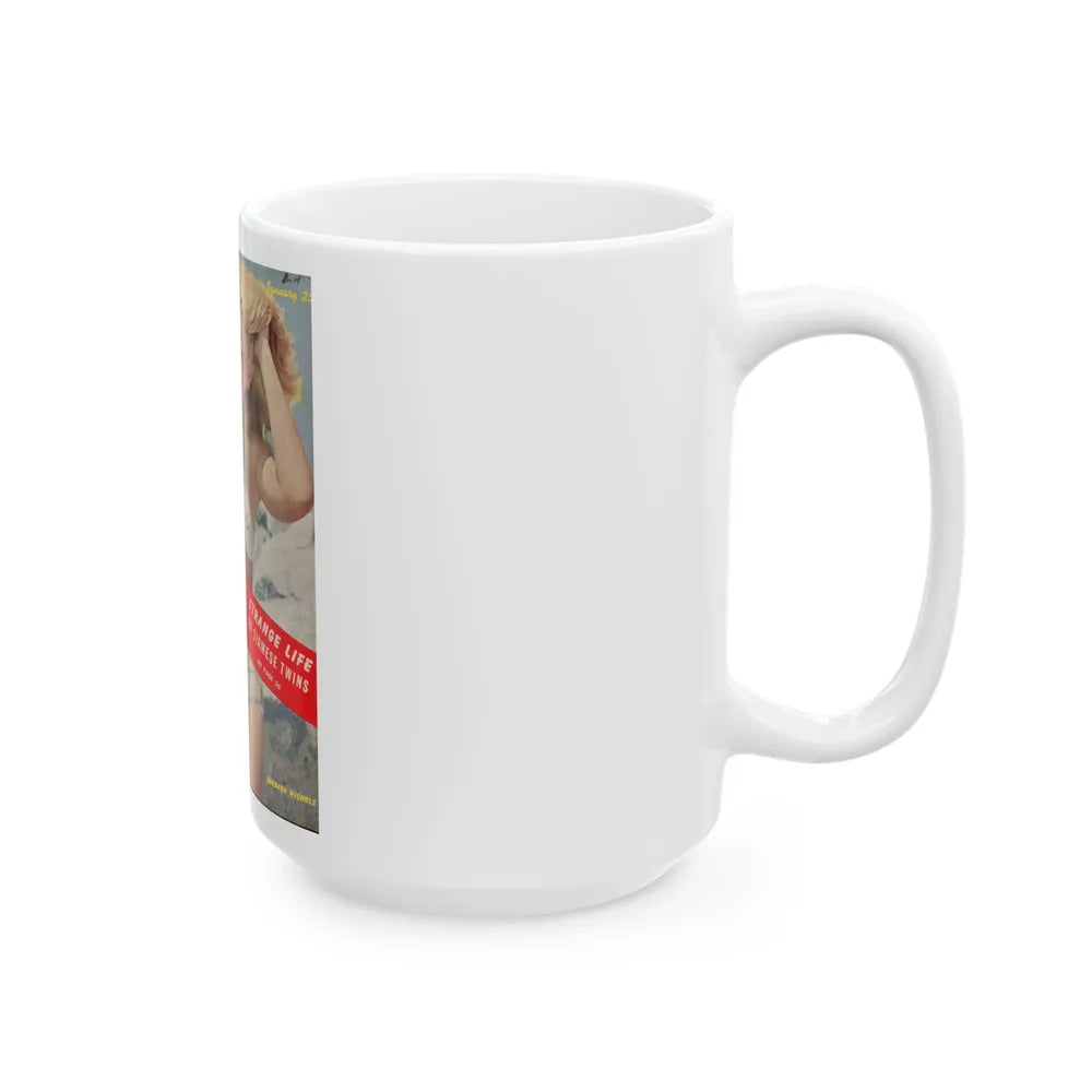 Barbara Nichols #259 - Mag. Cover (Vintage Female Icon) White Coffee Mug-Go Mug Yourself