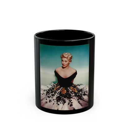 Kim Novak #319 (Vintage Female Icon) Black Coffee Mug-11oz-Go Mug Yourself