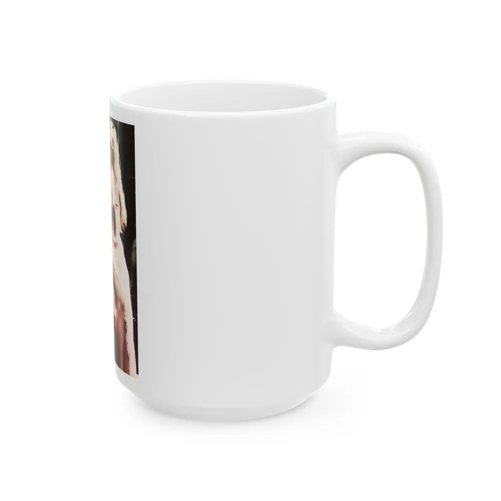 Veronica Carlson #84 - Partially Topless2 (Vintage Female Icon) White Coffee Mug-Go Mug Yourself