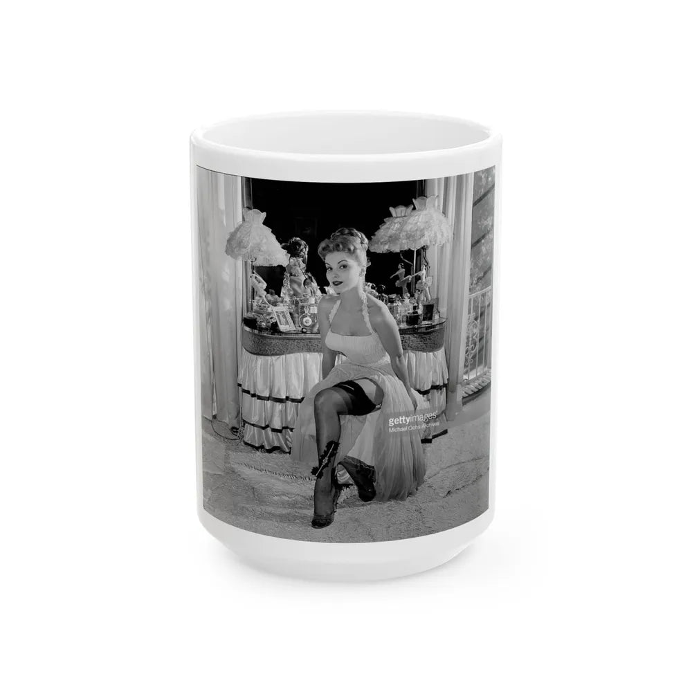 Debra Paget #310 (Vintage Female Icon) White Coffee Mug-15oz-Go Mug Yourself