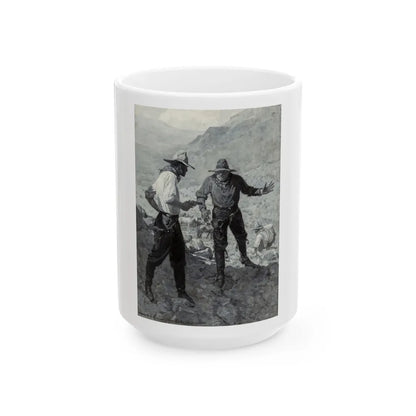 Confrontation Between Two Prospectors, circa 1910 - White Coffee Mug-15oz-Go Mug Yourself