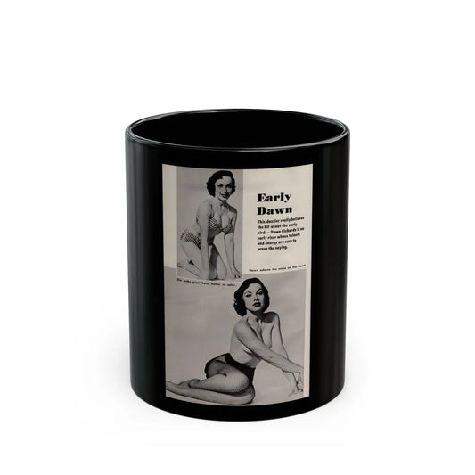 Dawn Richard #82 - [Pages 72] Including Pages 2 of 2 with, 2 B&W Pin-Up Photos plus 3 Caption from PICTURE SCOPE Digest Mag. May '57 (Vintage Female Icon) Black Coffee Mug-11oz-Go Mug Yourself