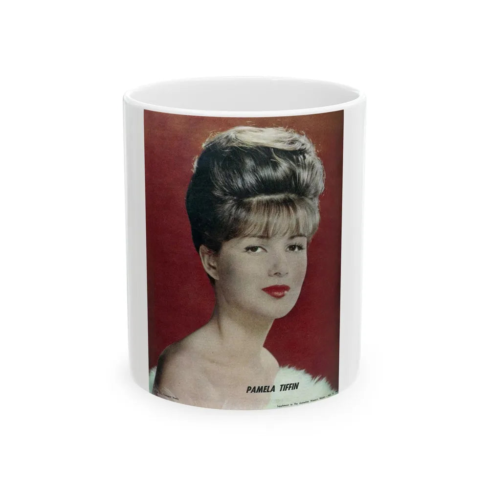 Pamela Tiffin #132 - Mag. Page (Vintage Female Icon) White Coffee Mug-11oz-Go Mug Yourself