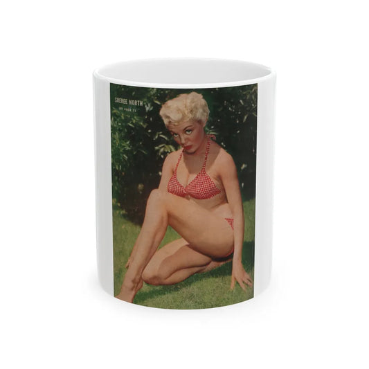 Sheree North #199 - Sheree on Back Cover in Color from EYE Digest Mag. Oct. 531 (Vintage Female Icon) White Coffee Mug-11oz-Go Mug Yourself