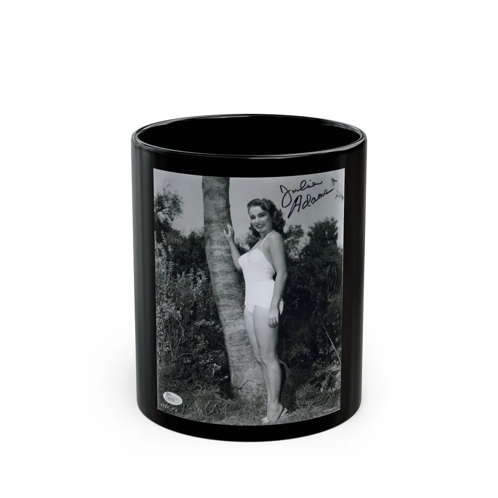 Julia Adams #97 - 8x10 B&W Full Body 1-Piece Swimsuit Promo Photo for Creature From The Black Lagoon '54 1 (Vintage Female Icon) Black Coffee Mug-11oz-Go Mug Yourself