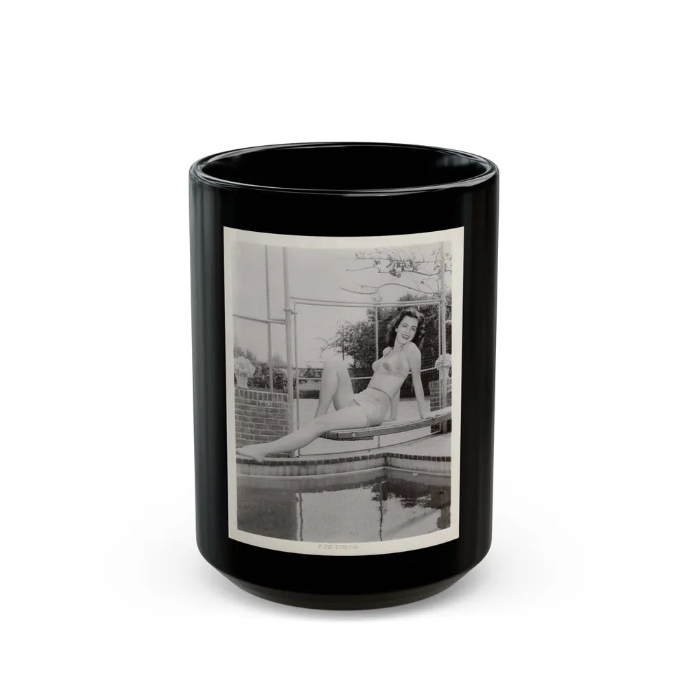 Faith Domergue #73 (Vintage Female Icon) Black Coffee Mug-15oz-Go Mug Yourself