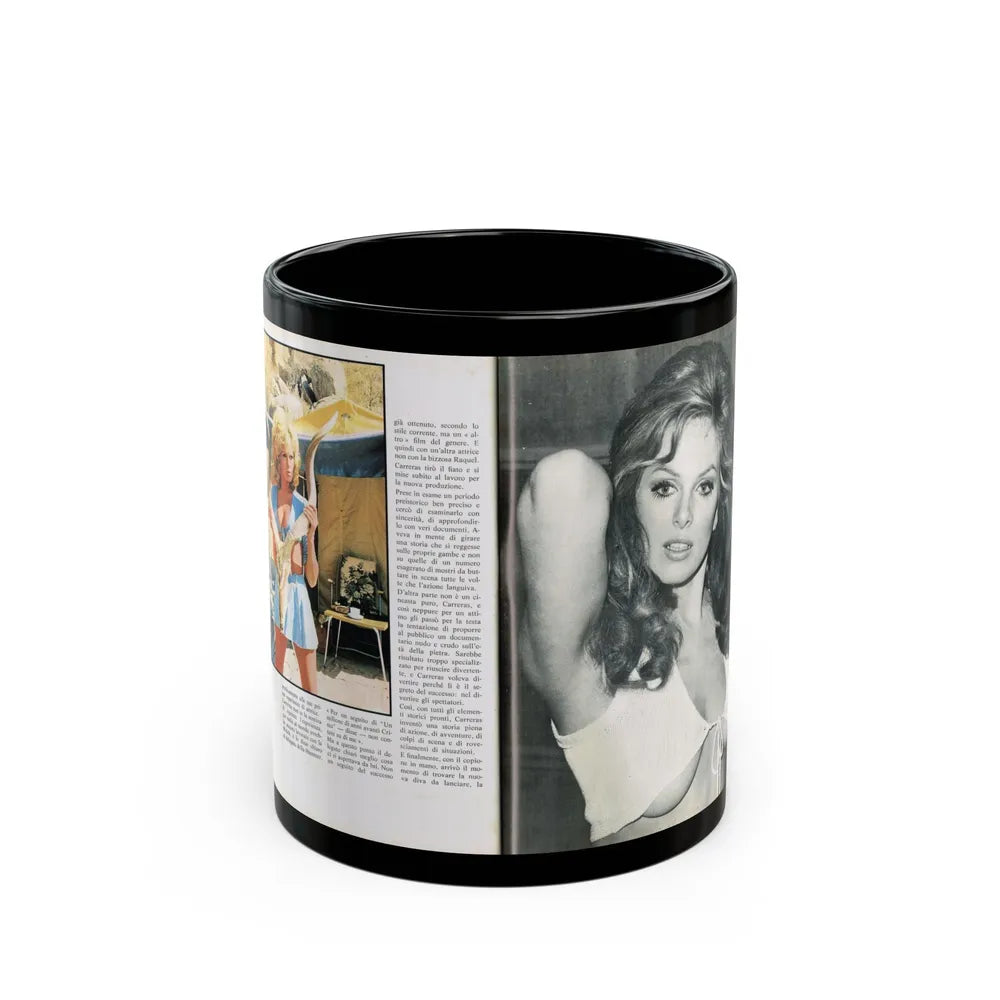 Julie Ege #211 (Vintage Female Icon) Black Coffee Mug-11oz-Go Mug Yourself