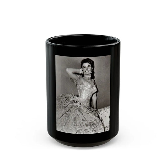 Dorothy Malone #139 (Vintage Female Icon) Black Coffee Mug-15oz-Go Mug Yourself