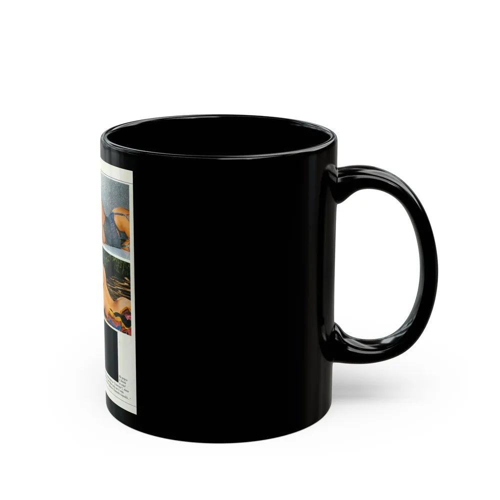 Linda Blair #217 - Topless (Vintage Female Icon) Black Coffee Mug-Go Mug Yourself