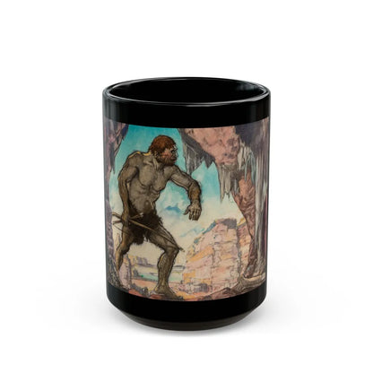 Caveman, probable New York Herald Tribune magazine cover - Black Coffee Mug-15oz-Go Mug Yourself