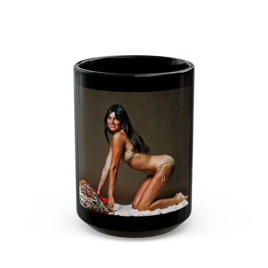 Caroline Munro #257 (Vintage Female Icon) Black Coffee Mug-15oz-Go Mug Yourself