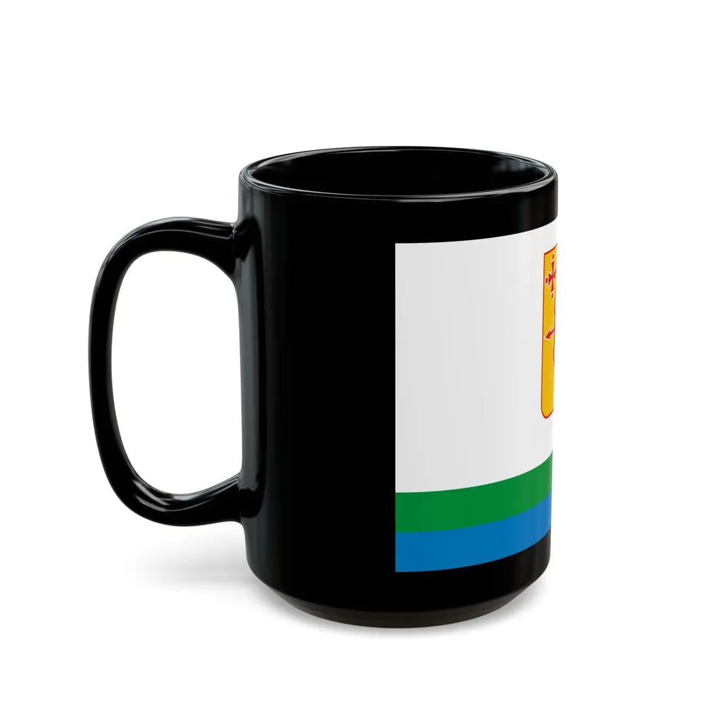 Flag of Kirov Oblast Russia - Black Coffee Mug-Go Mug Yourself