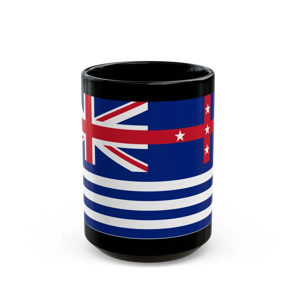 Upper Murray River Flag - Black Coffee Mug-15oz-Go Mug Yourself