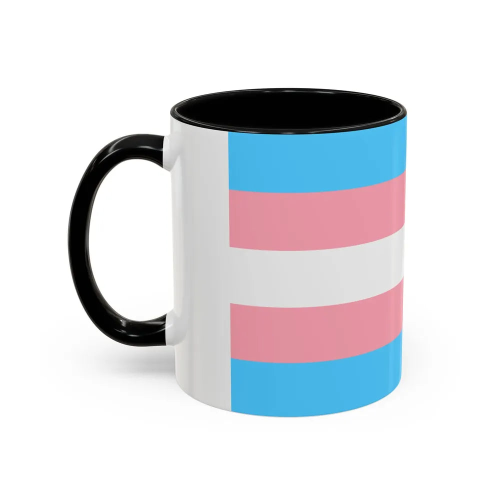 Transgender Pride Flag - Accent Coffee Mug-Go Mug Yourself