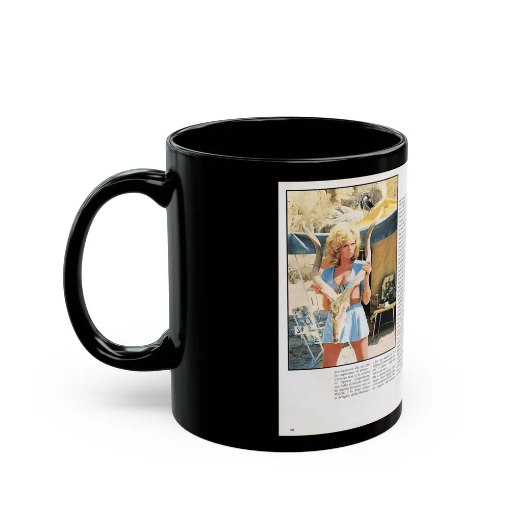 Julie Ege #211 (Vintage Female Icon) Black Coffee Mug-Go Mug Yourself