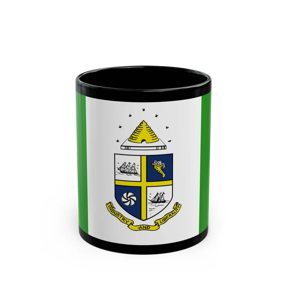 Flag of St Catharines Ontario Canada - Black Coffee Mug-11oz-Go Mug Yourself