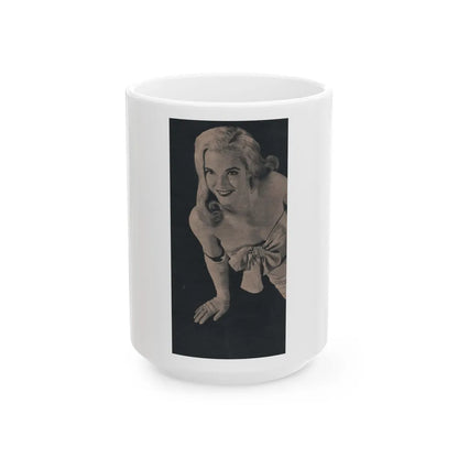 Cathy Downs #55 - Magazine Page Photo Clipping (Vintage Female Icon) White Coffee Mug-15oz-Go Mug Yourself