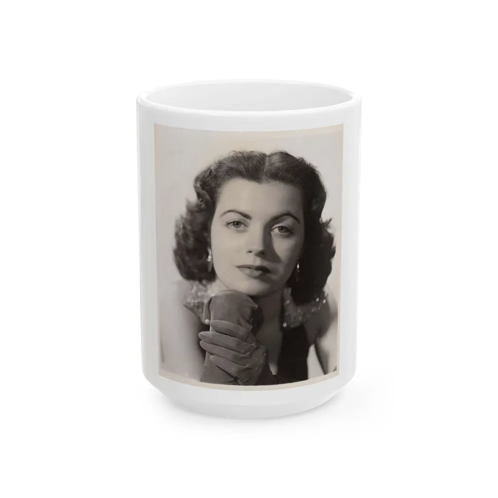 Faith Domergue #140 (Vintage Female Icon) White Coffee Mug-15oz-Go Mug Yourself