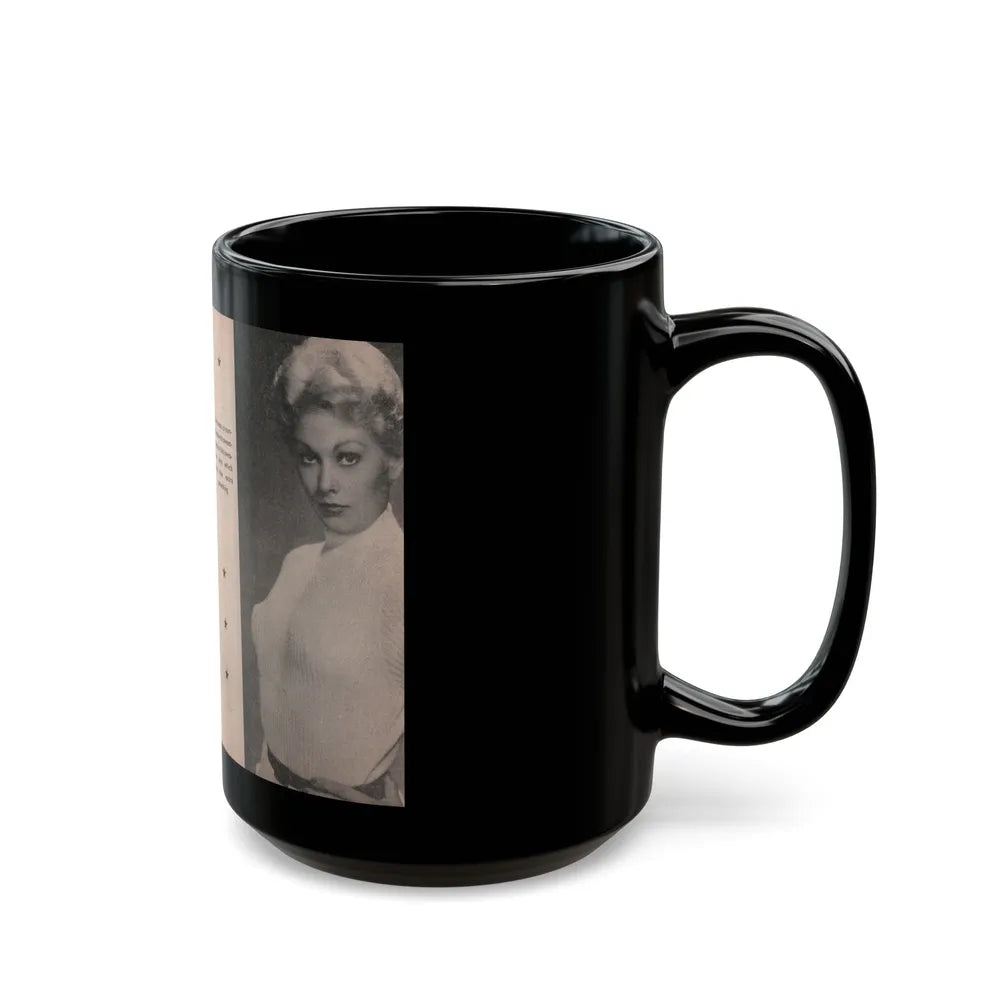 Kim Novak #145 - Scanned Mag. 66 Photos (Vintage Female Icon) Black Coffee Mug-Go Mug Yourself