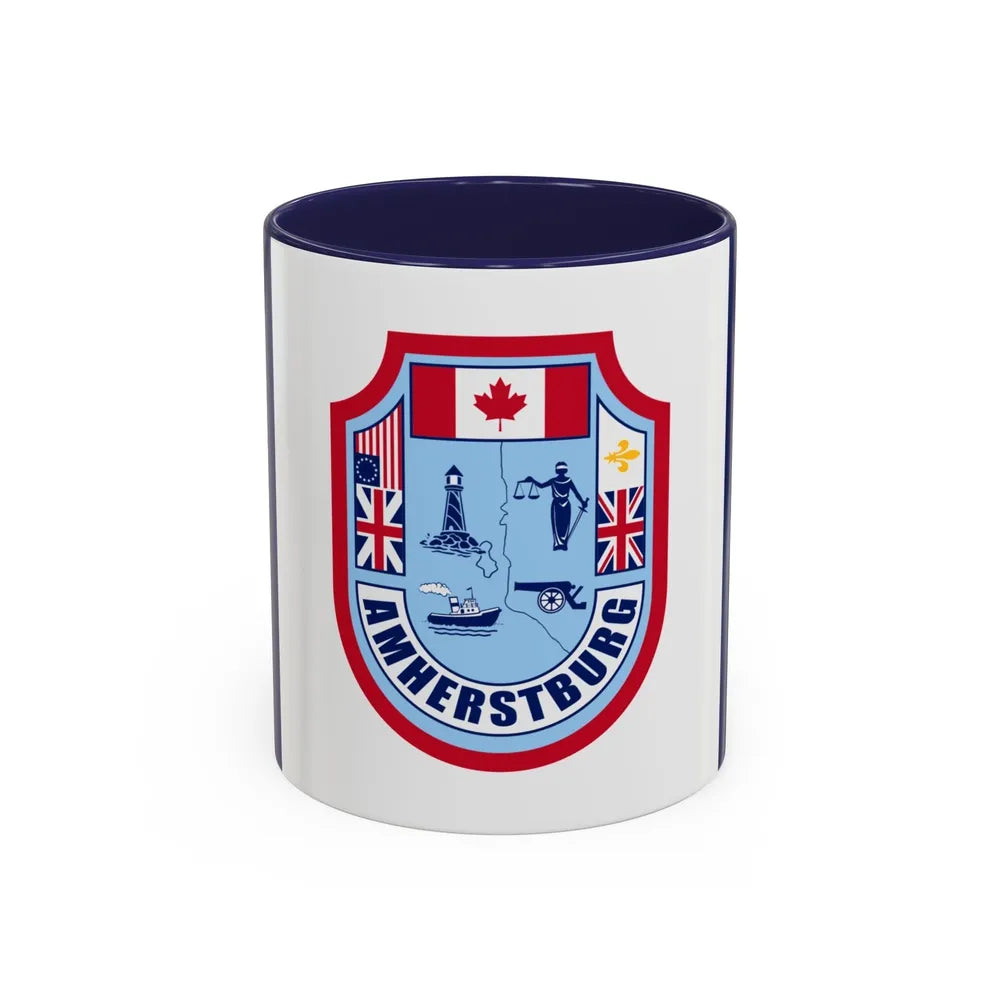 Flag of Amherstburg Canada - Accent Coffee Mug-11oz-Navy-Go Mug Yourself