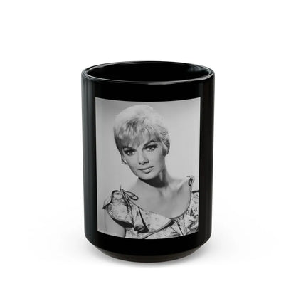 Leslie Parrish #233 (Vintage Female Icon) Black Coffee Mug-15oz-Go Mug Yourself