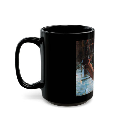 Dividing Line, Rebook, July 1964 - Black Coffee Mug-Go Mug Yourself