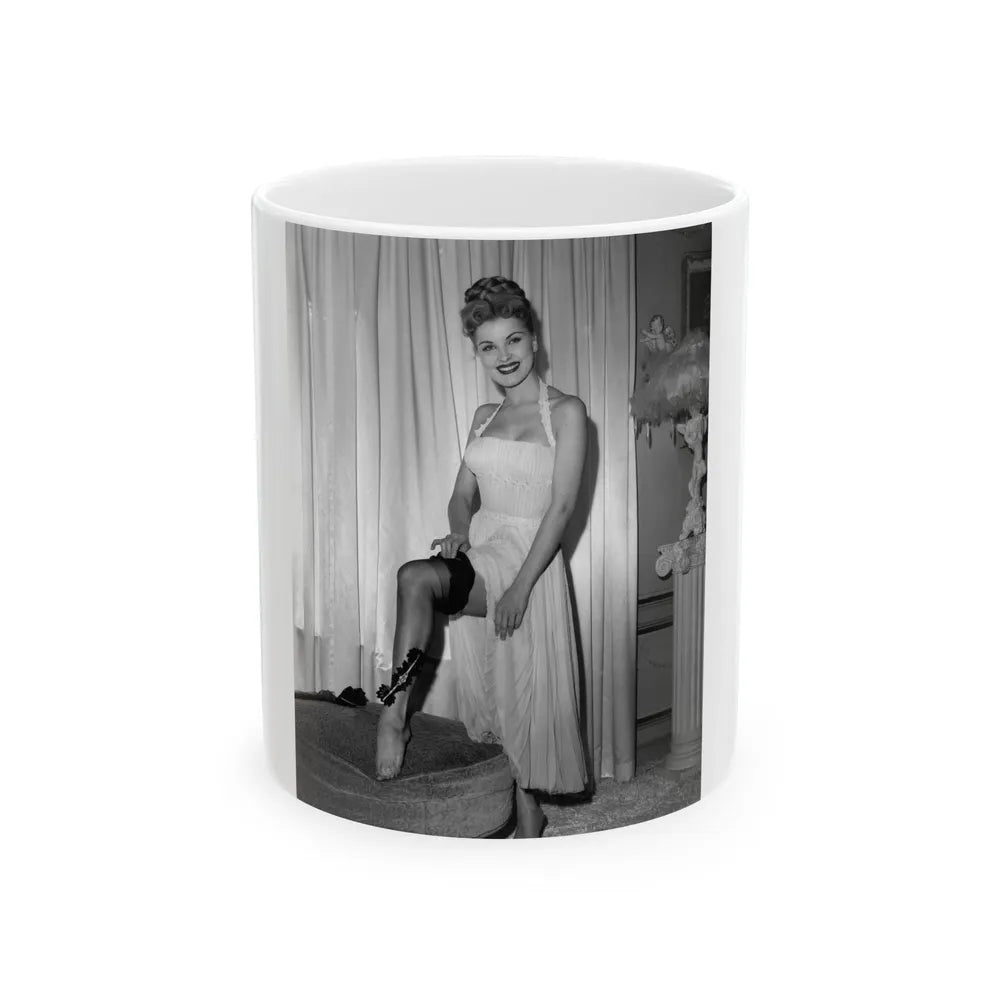 Debra Paget #460 (Vintage Female Icon) White Coffee Mug-11oz-Go Mug Yourself