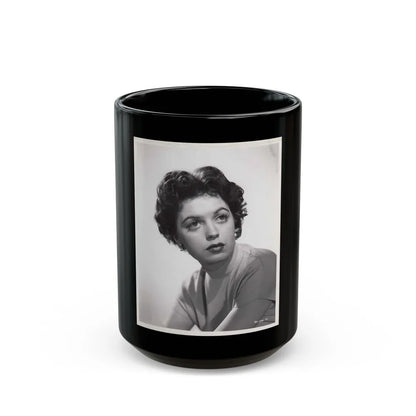 Faith Domergue #150 (Vintage Female Icon) Black Coffee Mug-15oz-Go Mug Yourself