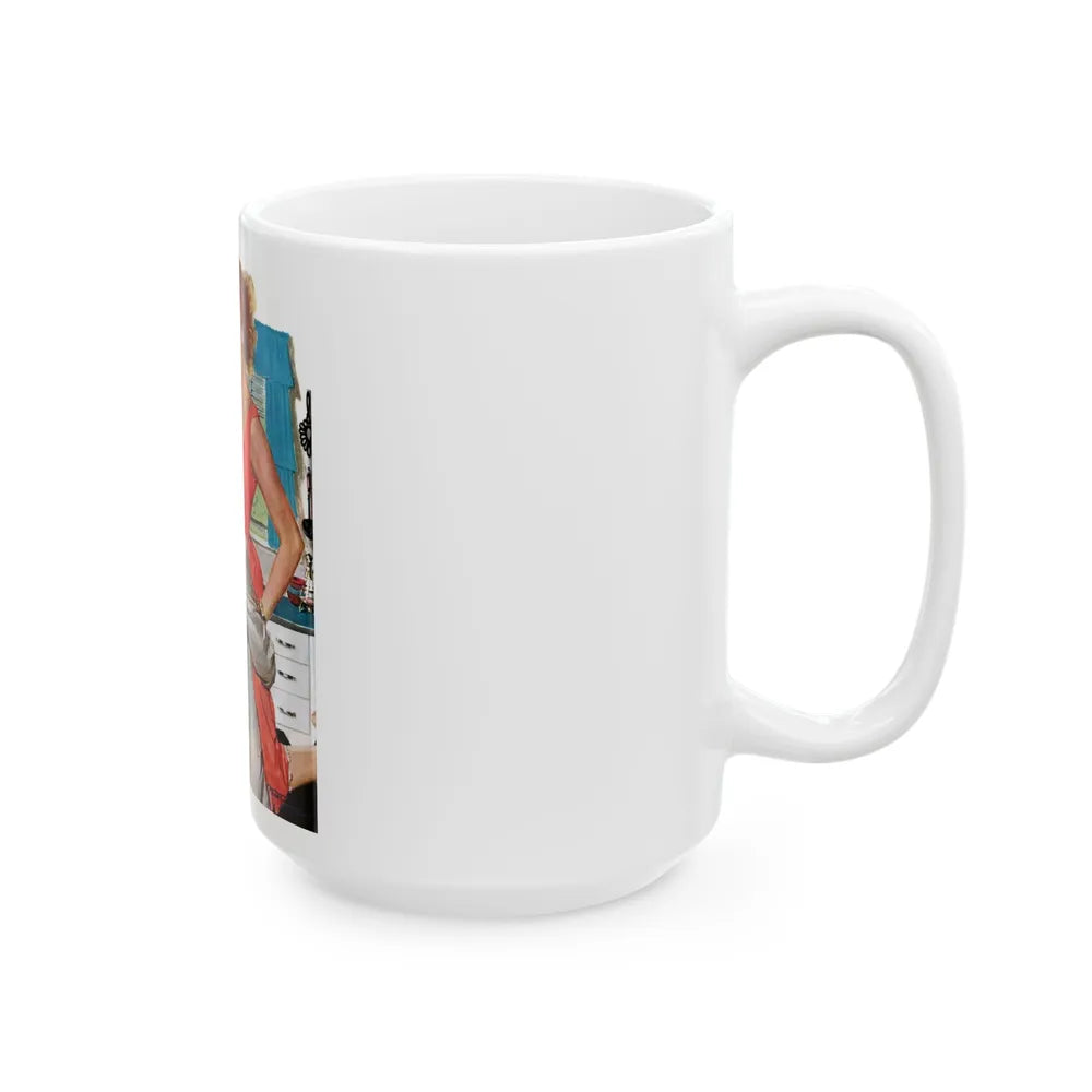 Fiction Illustration in Saturday Evening Post (2) - White Coffee Mug-Go Mug Yourself