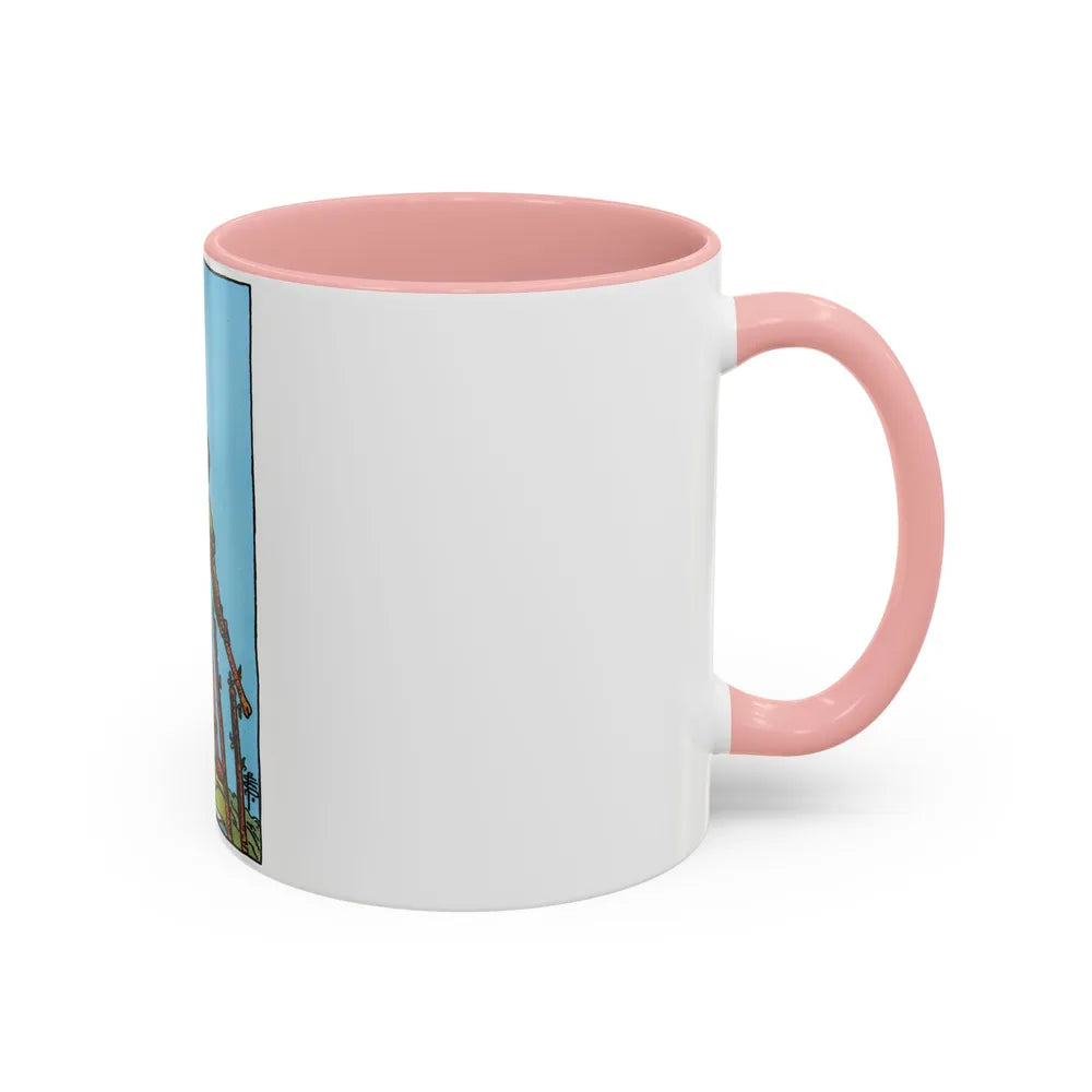 The 7 of Wands (Tarot Card) Accent Coffee Mug-Go Mug Yourself