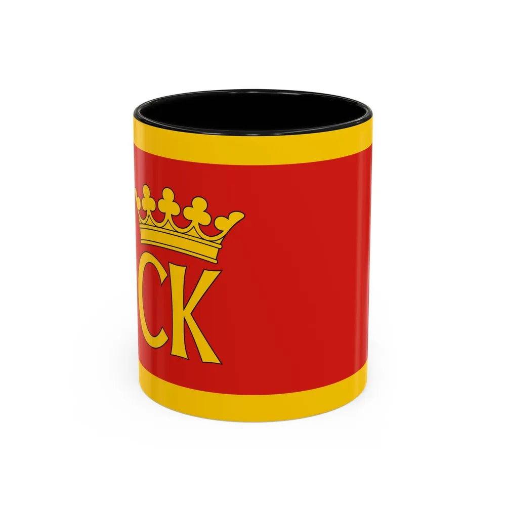 Flag of Kielce Poland - Accent Coffee Mug-11oz-Black-Go Mug Yourself