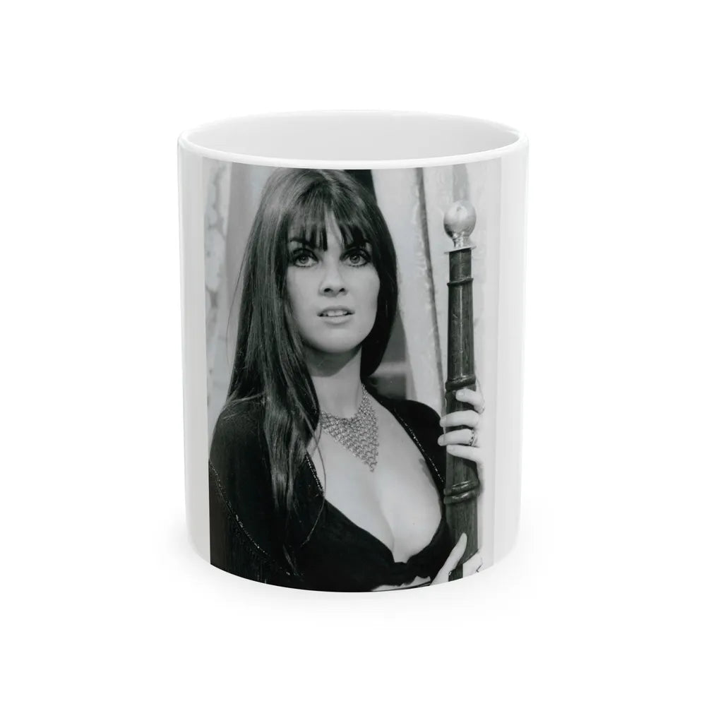 Caroline Munro #374 (Vintage Female Icon) White Coffee Mug-11oz-Go Mug Yourself