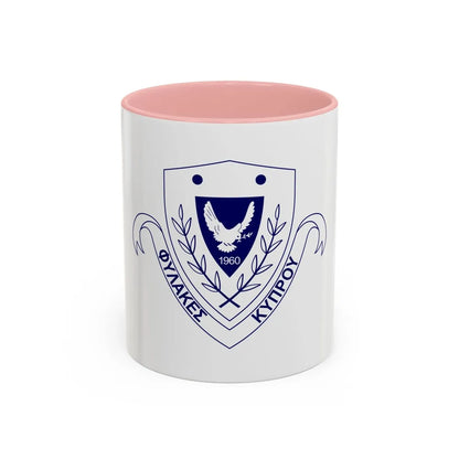 Cyprus Prisons Department - Accent Coffee Mug-11oz-Pink-Go Mug Yourself