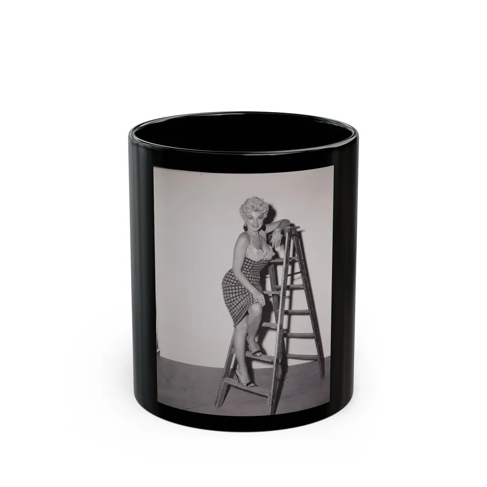 Barbara Nichols #347 (Vintage Female Icon) Black Coffee Mug-11oz-Go Mug Yourself