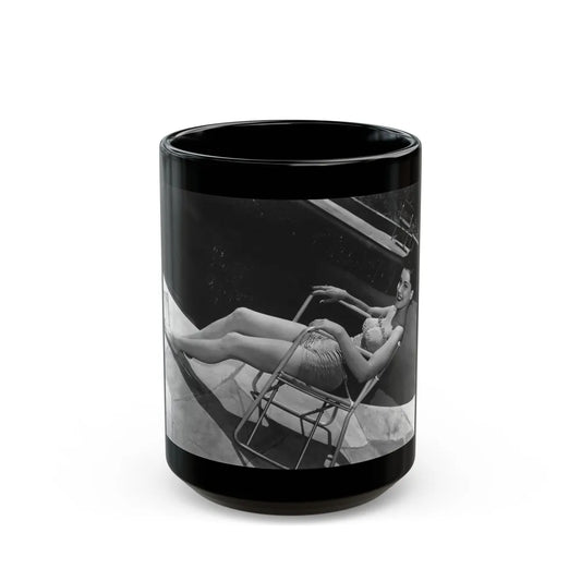 Debra Paget #626 (Vintage Female Icon) Black Coffee Mug-15oz-Go Mug Yourself