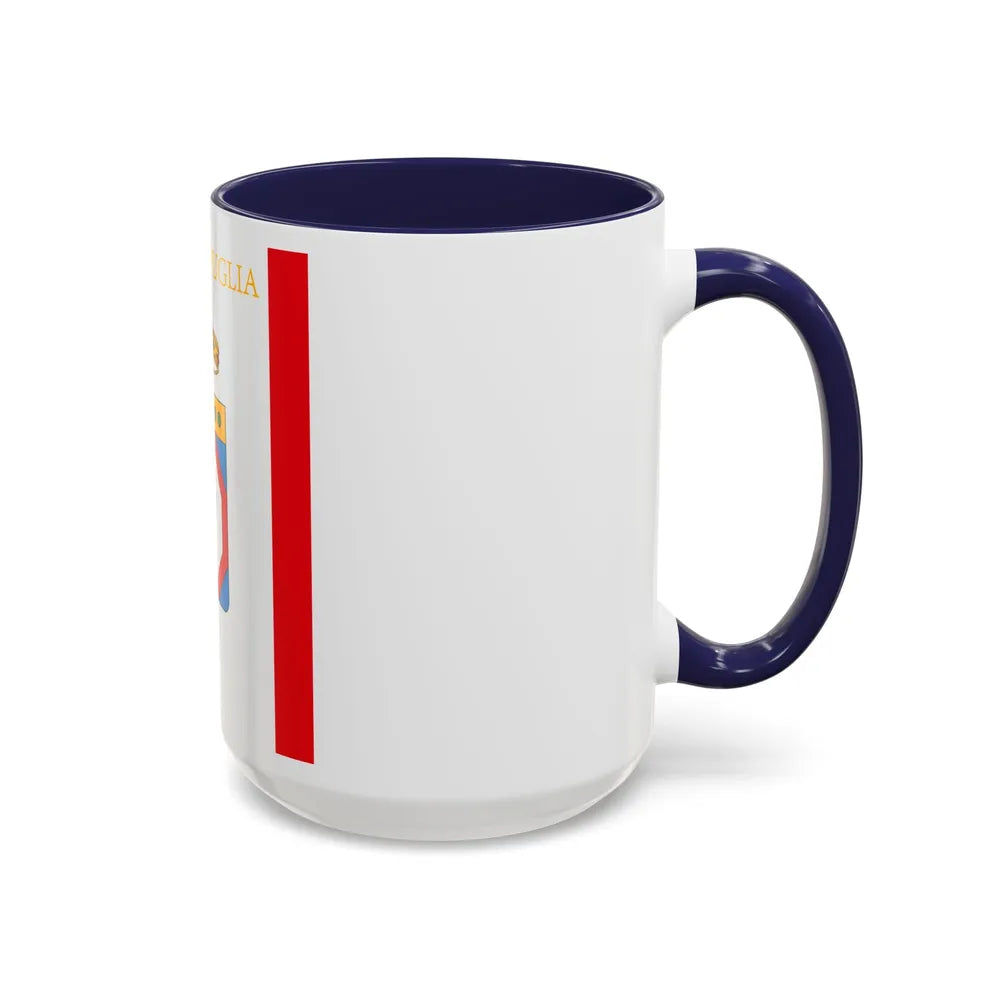 Flag of Apulia Italy - Accent Coffee Mug-Go Mug Yourself