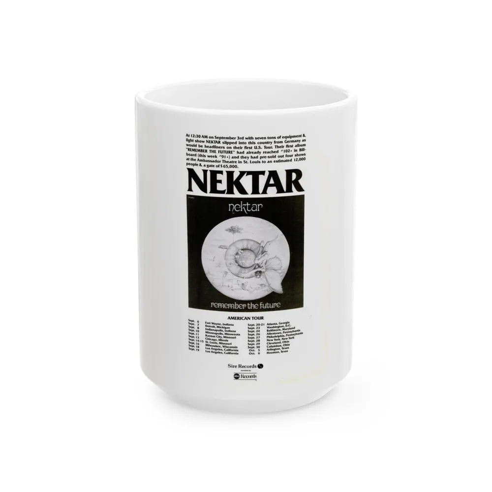 Nektar 1974 (Music Poster) White Coffee Mug-15oz-Go Mug Yourself