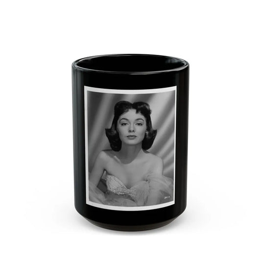 Barbara Rush #153 (Vintage Female Icon) Black Coffee Mug-15oz-Go Mug Yourself