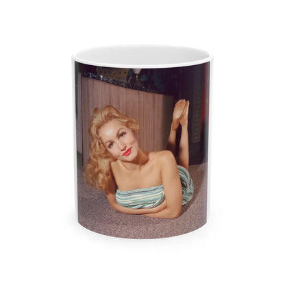 Julie Newmar #419 (Vintage Female Icon) White Coffee Mug-11oz-Go Mug Yourself