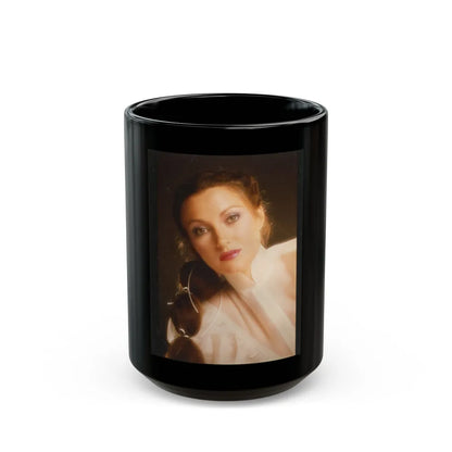 Jane Seymour #37 (Vintage Female Icon) Black Coffee Mug-15oz-Go Mug Yourself