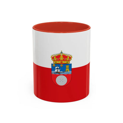 Flag of Cantabria Spain - Accent Coffee Mug-11oz-Red-Go Mug Yourself