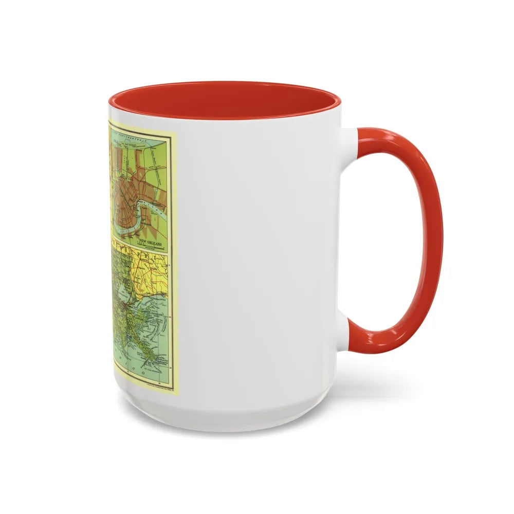 USA - Louisiana (1930) (Map) Accent Coffee Mug-Go Mug Yourself