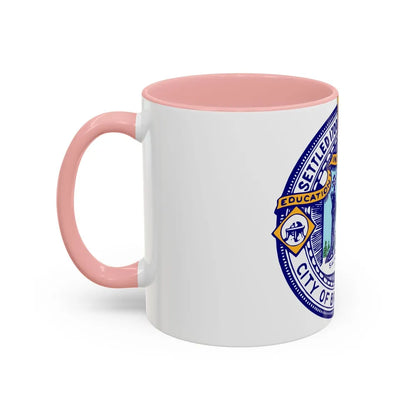 Seal of Brockton Massachusetts - Accent Coffee Mug-Go Mug Yourself