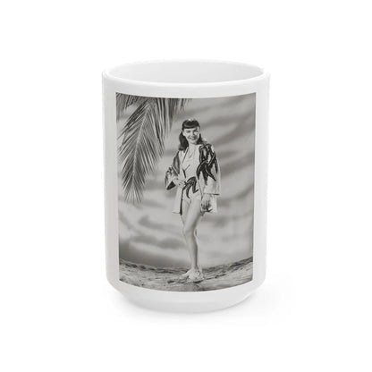 Ella Raines #227 (Vintage Female Icon) White Coffee Mug-15oz-Go Mug Yourself