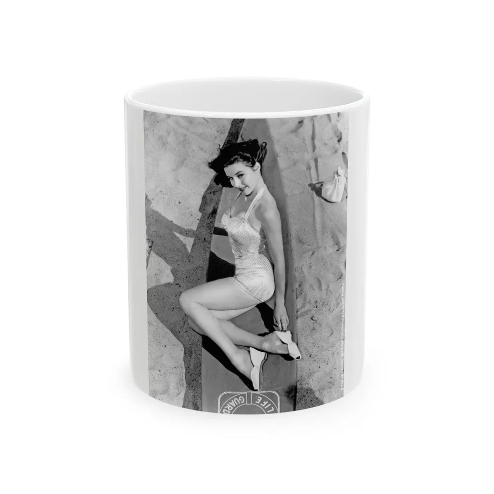 Elaine Stewart #145 (Vintage Female Icon) White Coffee Mug-11oz-Go Mug Yourself