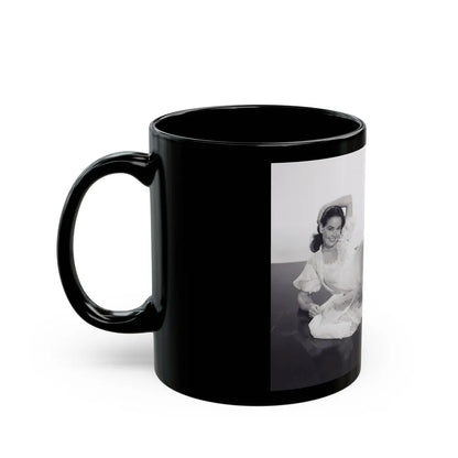 Kathryn Grant #133 (Vintage Female Icon) Black Coffee Mug-Go Mug Yourself