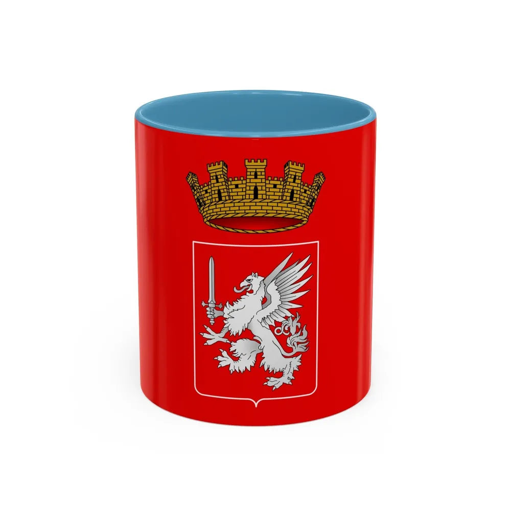 Flag of Grosseto Italy - Accent Coffee Mug-11oz-Light Blue-Go Mug Yourself