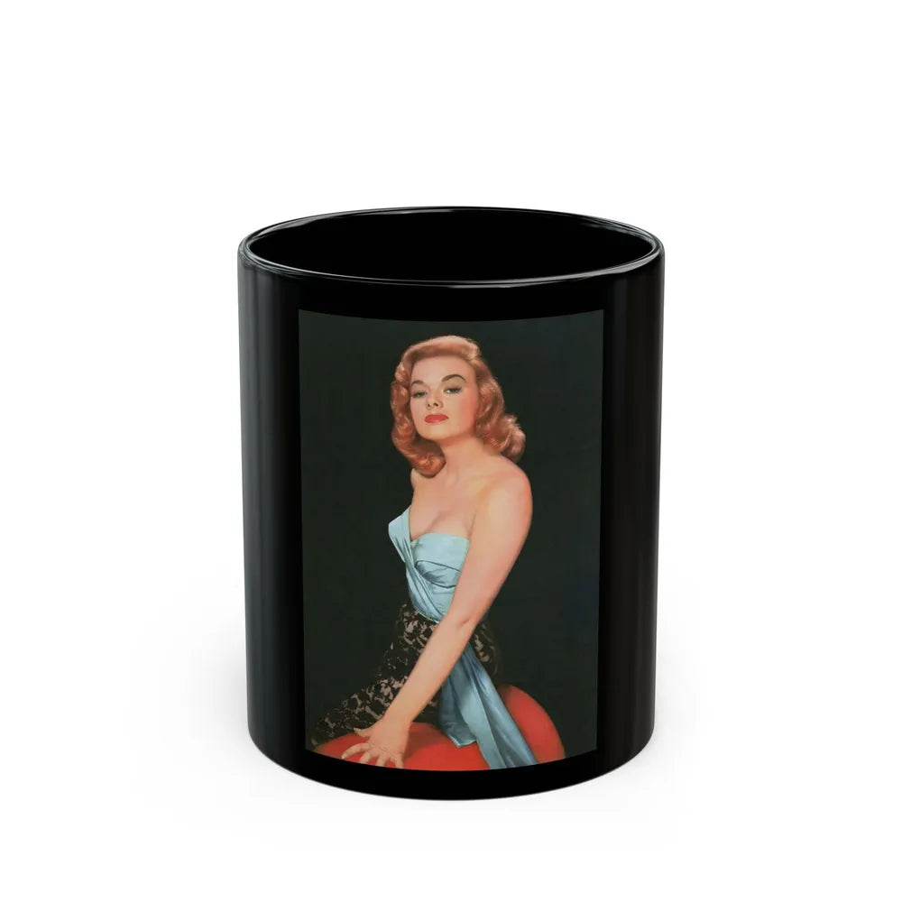 Leslie Parrish #262 (Vintage Female Icon) Black Coffee Mug-11oz-Go Mug Yourself