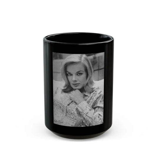 Leslie Parrish #231 (Vintage Female Icon) Black Coffee Mug-15oz-Go Mug Yourself