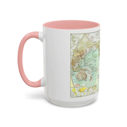 World Map (1957) (Map) Accent Coffee Mug-Go Mug Yourself